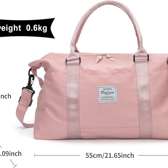 Travel Duffel Bag,Sports Tote Gym Bag,Shoulder Weekender Overnight Bag for Women - Picture 4 of 9